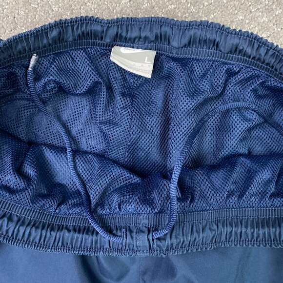 Vintage Nike Swoosh Track Pants Men's Large Blue Baggy Wide Leg Y2K 118237-451 - Picture 8 of 15